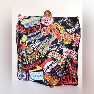 🆕 A$$holes Live Forever 5 x 5 Fleece Blanket